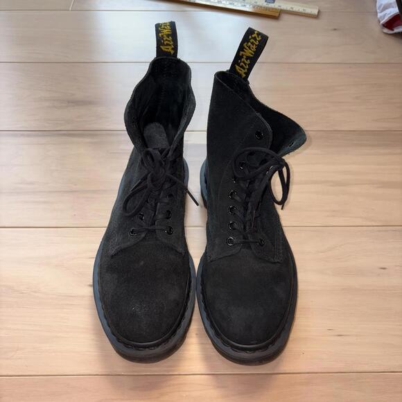 Dr Martens Vintage Made In England Black CF Stead Leather Boots Mens Size 7 - Picture 4 of 9